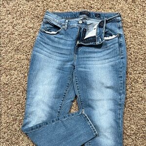 Lucky Mid Rise Classic Blue Denim Ankle Skinny Jeans